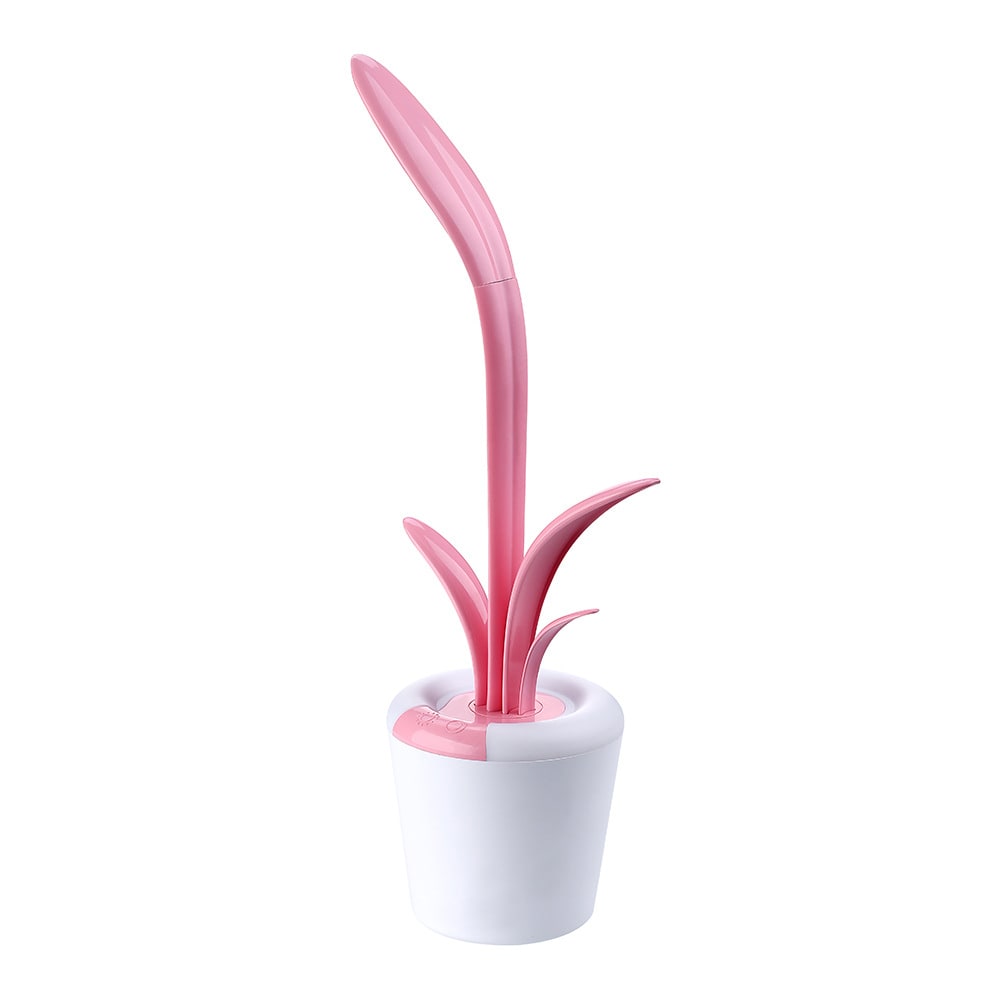 Lampe de bureau plante rechargeable à tige flexible
