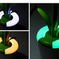 Lampe de bureau plante rechargeable à tige flexible