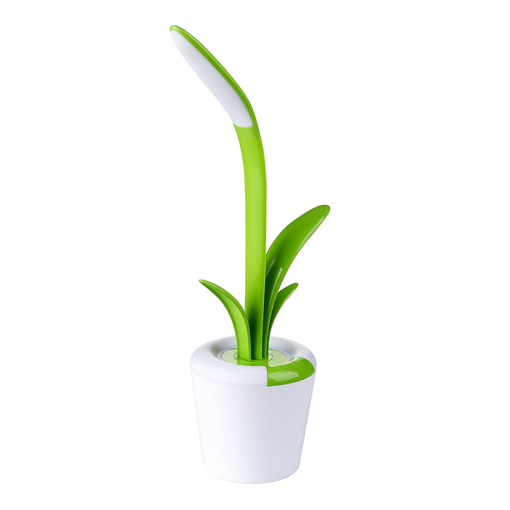 Lampe de bureau plante rechargeable à tige flexible