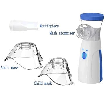 Nébuliseur portable à membrane avec masques enfant et adulte