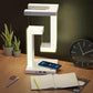 Lampe de table rechargeable à structure suspendue et base de recharge