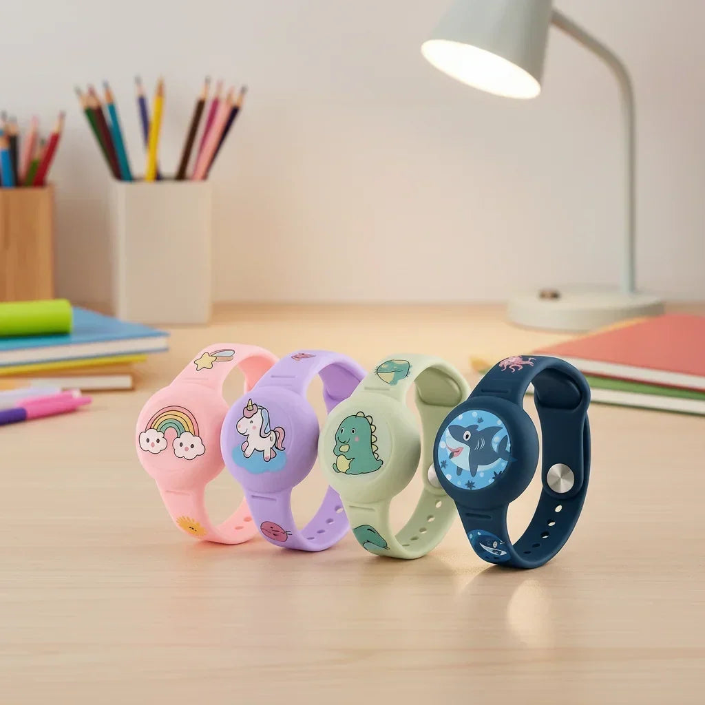Bracelet enfant en silicone avec support pour AirTag