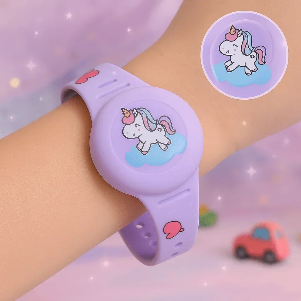 Bracelet enfant en silicone avec support pour AirTag