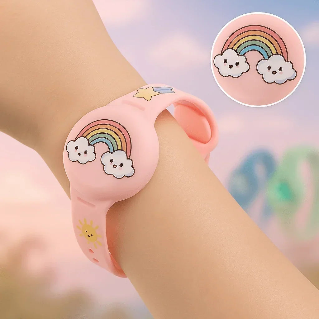 Bracelet enfant en silicone avec support pour AirTag