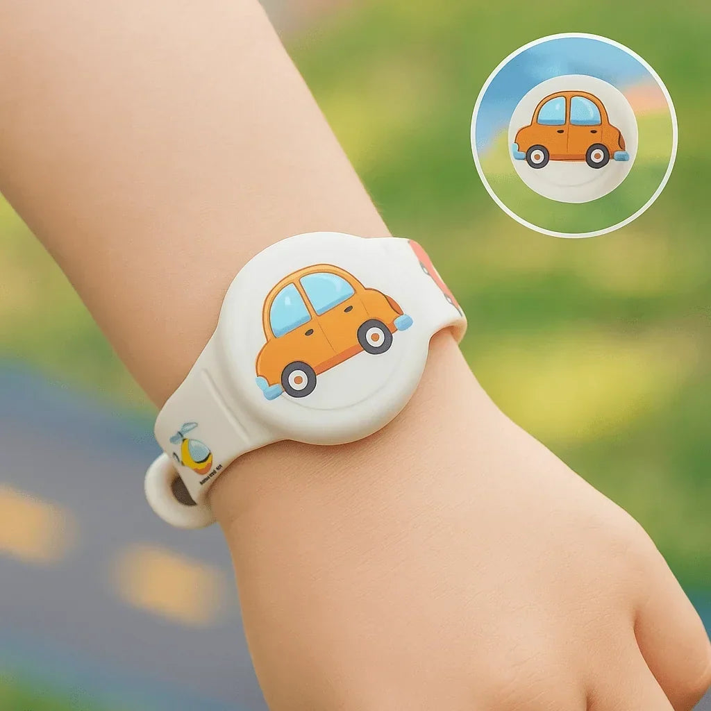 Bracelet enfant en silicone avec support pour AirTag