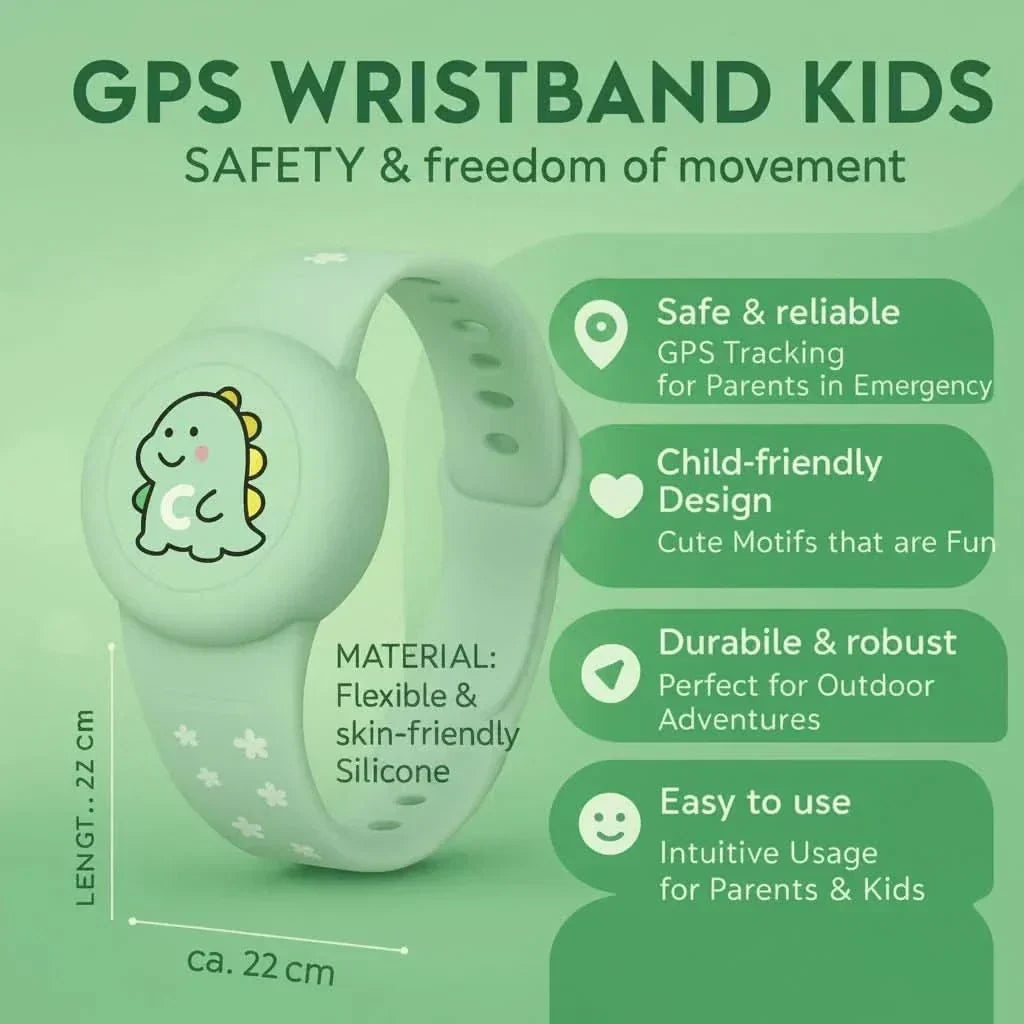 Bracelet enfant en silicone avec support pour AirTag