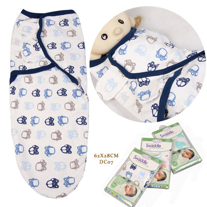 Couverture d'emmaillotage bébé en coton à rabats réglables