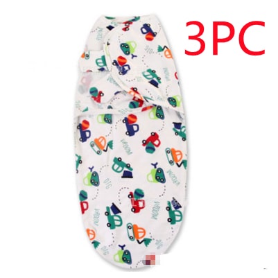 Couverture d'emmaillotage bébé en coton à rabats réglables