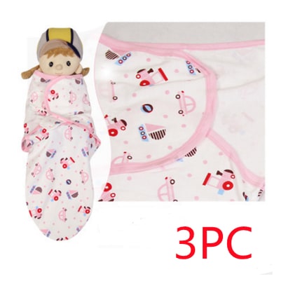 Couverture d'emmaillotage bébé en coton à rabats réglables