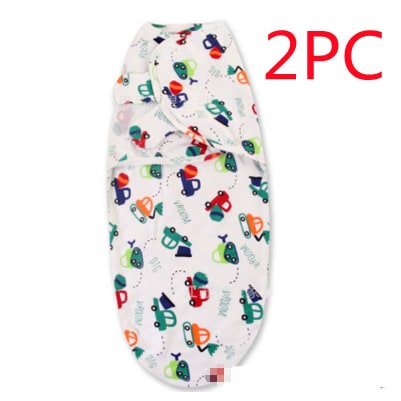 Couverture d'emmaillotage bébé en coton à rabats réglables