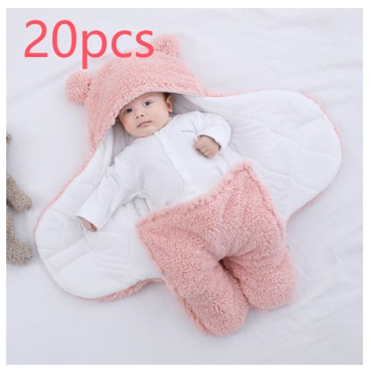 Couverture enveloppante bébé à capuche et jambes séparées
