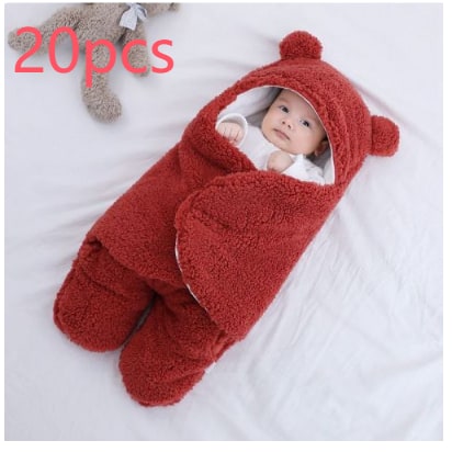 Couverture enveloppante bébé à capuche et jambes séparées