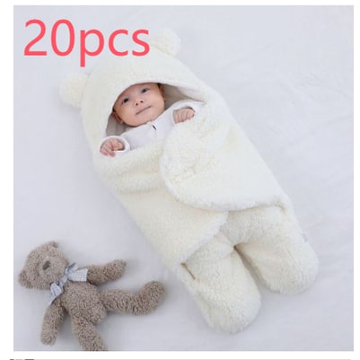 Couverture enveloppante bébé à capuche et jambes séparées
