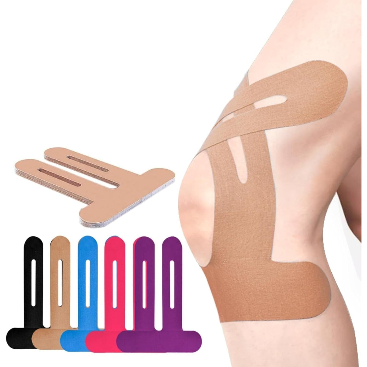 Bandes de maintien adhésives en T pour genou