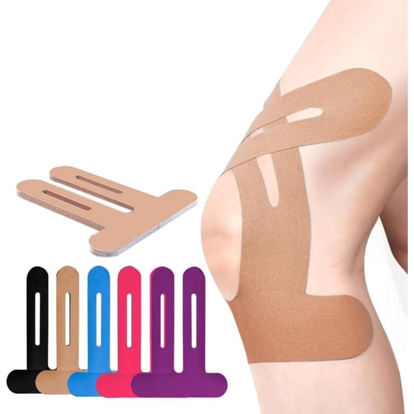 Bandes adhésives élastiques prédécoupées pour genou