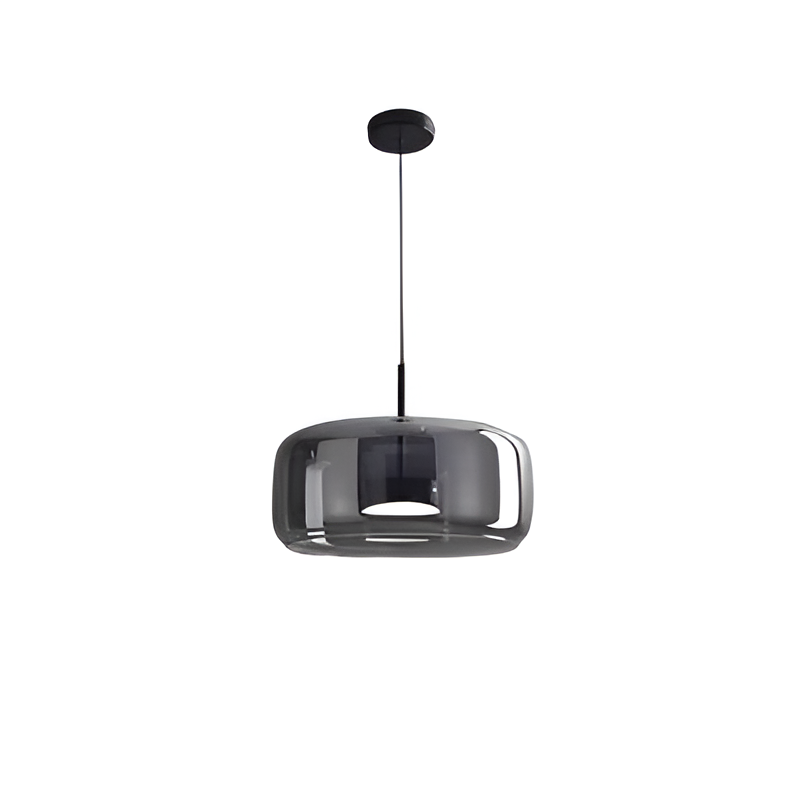 Suspension LED en verre translucide à hauteur réglable