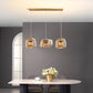 Suspension LED en verre translucide à hauteur réglable