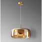 Suspension LED en verre translucide à hauteur réglable