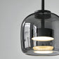 Suspension LED en verre translucide à hauteur réglable