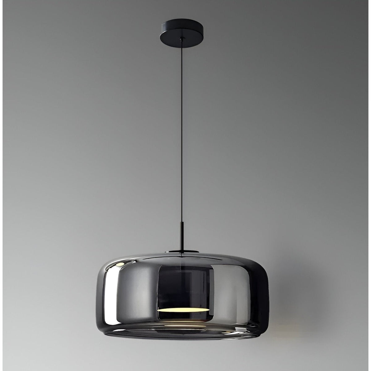 Suspension LED en verre translucide à hauteur réglable