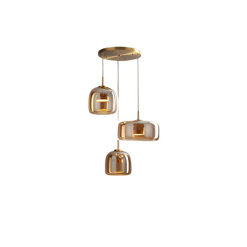 Suspension LED en verre translucide à hauteur réglable