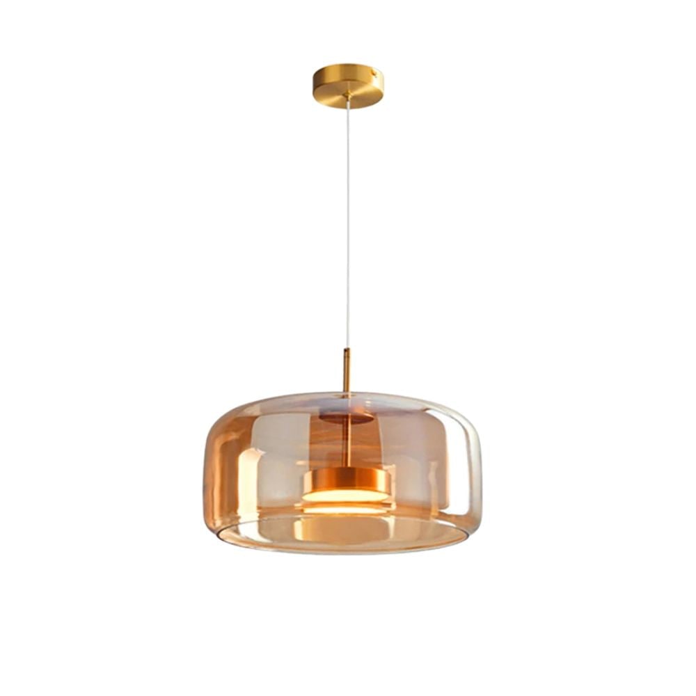 Suspension LED en verre translucide à hauteur réglable