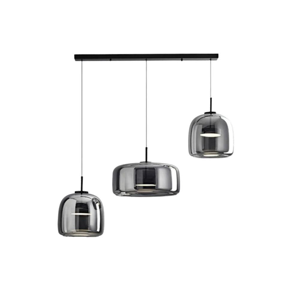 Suspension LED en verre translucide à hauteur réglable