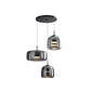 Suspension LED en verre translucide à hauteur réglable
