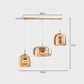 Suspension LED en verre translucide à hauteur réglable