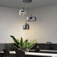 Suspension LED en verre translucide à hauteur réglable