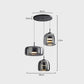 Suspension LED en verre translucide à hauteur réglable
