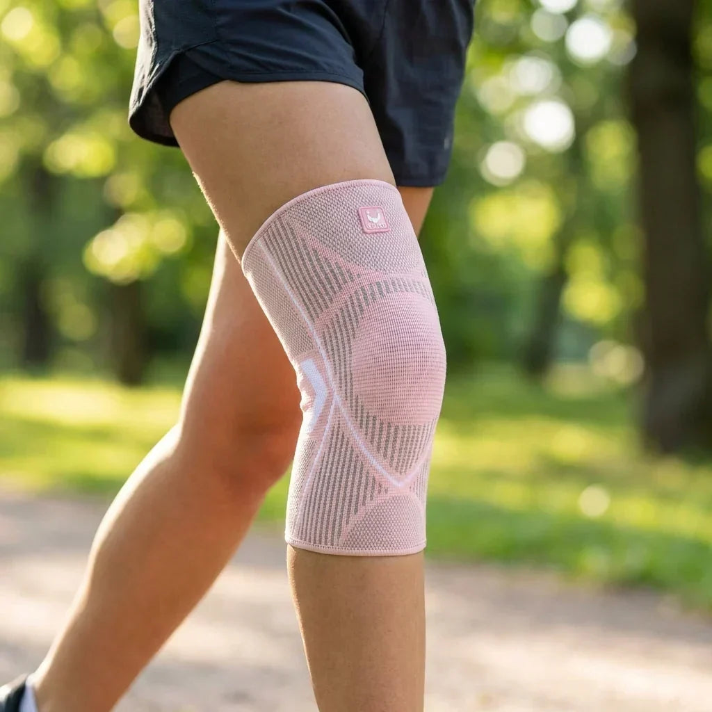 Genouillère élastique en maille respirante avec bande silicone