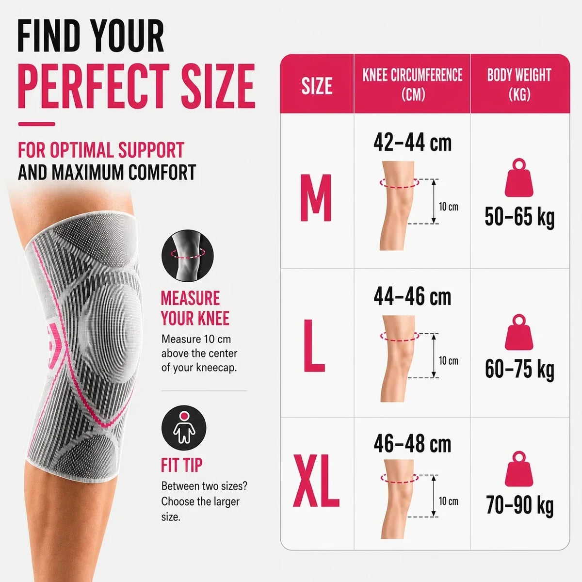 Genouillère élastique en maille respirante avec bande silicone