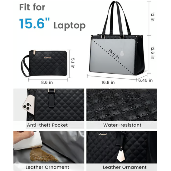 Sac pour ordinateur 15,6 pouces avec compartiment repas isotherme