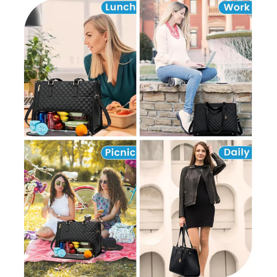Sac pour ordinateur 15,6 pouces avec compartiment repas isotherme