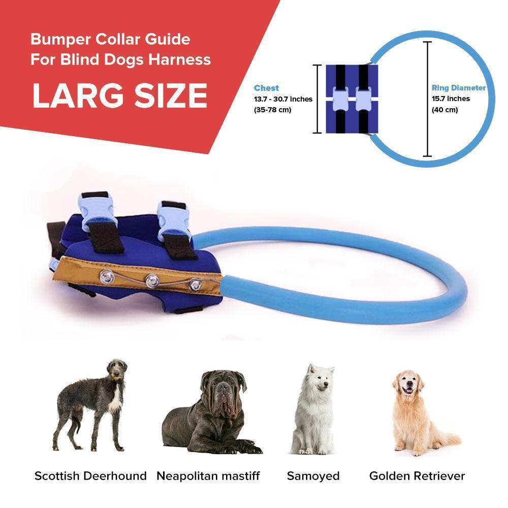 Harnais avec arceau de guidage pour chien malvoyant