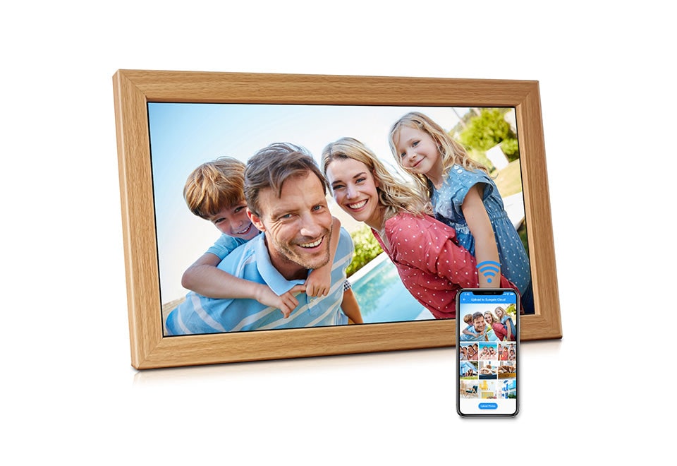 Cadre photo numérique connecté à écran IPS de 21,5 pouces