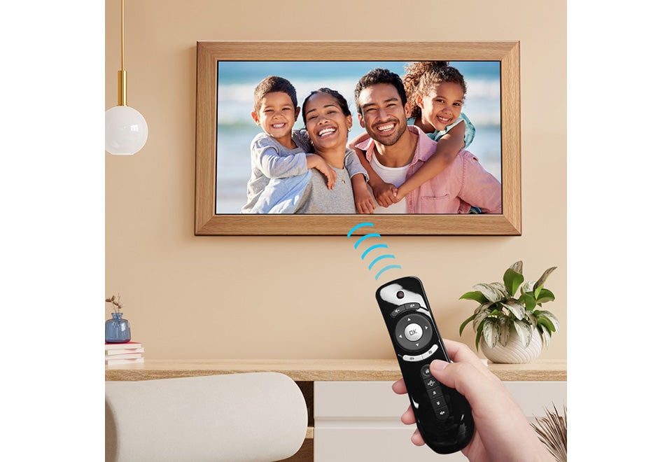 Cadre photo numérique connecté à écran IPS de 21,5 pouces