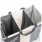 Panier à linge pliable à trois compartiments et structure aluminium