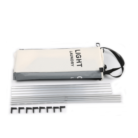 Panier à linge pliable à trois compartiments et structure aluminium