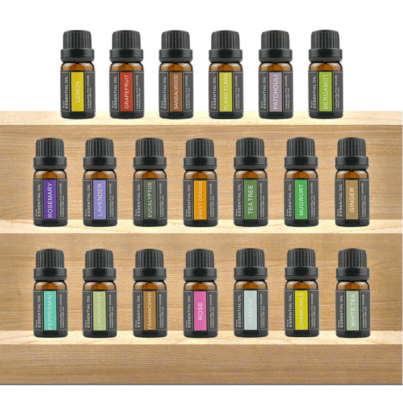 Huile essentielle pour diffuseur en flacon ambré, 10 ml
