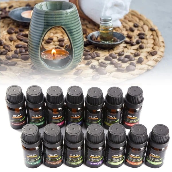 Coffret de quatorze huiles essentielles pour diffuseur, 10 ml chacune