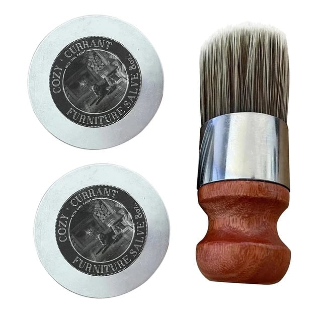 Baume d'entretien pour bois et cuir avec brosse