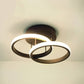 Plafonnier LED à anneaux géométriques superposés