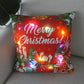 Housse de coussin de Noël lumineuse à LED, 45 × 45 cm