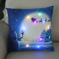 Housse de coussin de Noël lumineuse à LED, 45 × 45 cm