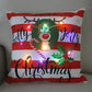 Housse de coussin de Noël lumineuse à LED, 45 × 45 cm