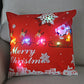 Housse de coussin de Noël lumineuse à LED, 45 × 45 cm