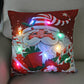 Housse de coussin de Noël lumineuse à LED, 45 × 45 cm