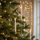 Bougies LED de sapin à suspendre avec ornements décoratifs